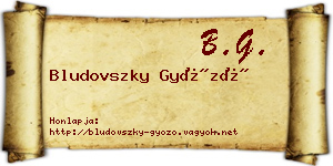 Bludovszky Győző névjegykártya